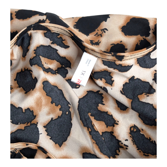 Rosegal Women's Curve Plus Size Large Leopard Print Dress 3/4 Sleeve Brand New - Picture 2 of 4